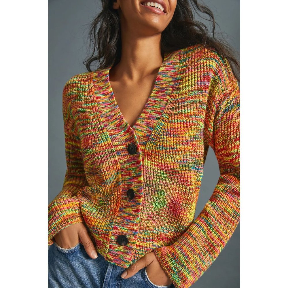 ✨Closet Clear Out✨ Scotch & Soda Tess Rainbow Multicolor Space-Dye Cardigan